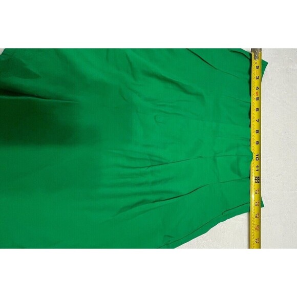 WDNY Shorts Size Large Green High Rise Pleated Front Paper Bag Comfy Chic Vaca - Picture 3 of 12